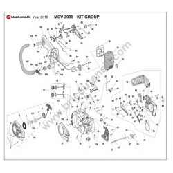 Maruyama Motosega MCV3900 Esploso Ricambi - 1