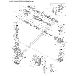 Makita Hammer HM1205C Parts Diagram