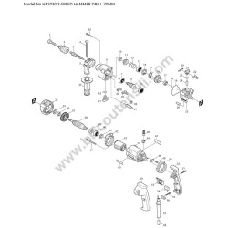 Makita Drill HP2030 Parts Diagram