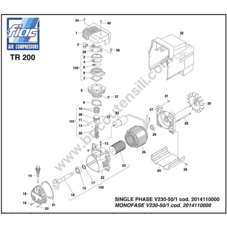 FIAC Pump Unit TR200 Spare Parts