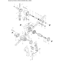 Makita Trapano HP2033 Esploso Ricambi