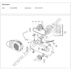 ABAC Compressore A39 100 CM3 Esploso Ricambi