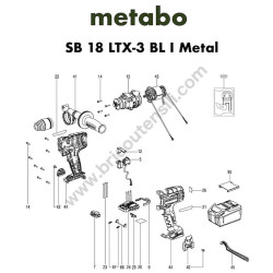 Metabo SB18LTX-3 BL I METAL Parts - 1