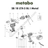 Metabo SB18LTX-3 BL I METAL Ricambi - 1