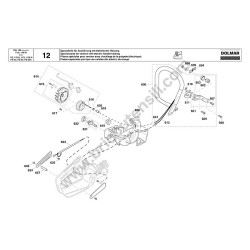 Dolmar Chainsaw PS-52 Parts Diagram - 12
