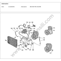 Gruppo Pompante per Compressore a Cinghia A29B BLU