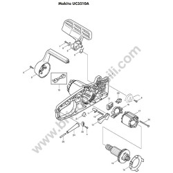 Makita Chain Saw UC3510A Parts