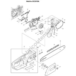 Makita Chain Saw UC3510A Parts Diagram