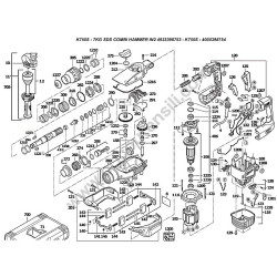 Milwaukee K750S Demolitore Esploso Ricambi