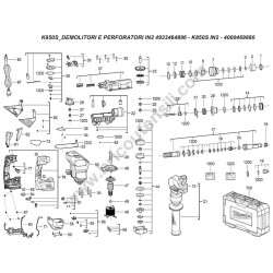 Milwaukee K850S Demolition Hammer Parts Diagram