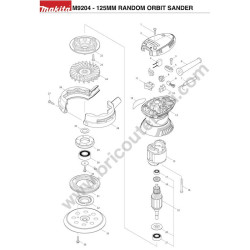 Makita Sander M9204 Parts Diagram