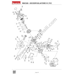Makita Bruschcutter RBC520 Parts Diagram - 1