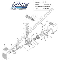 Ricambi Fiac per Compressore Silenziato AIRBAG HP1/1,5