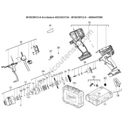 Milwaukee M18CIW12-0 Esploso Ricambi