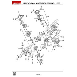 Dolmar Hedge Trimmer HT2276E Parts Diagram