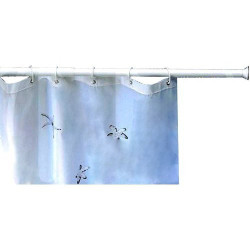 Extensible shower curtain frame