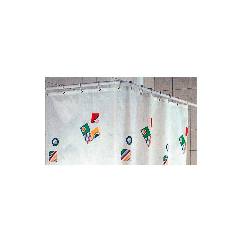 Angular shower curtain frame