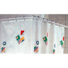 Angular shower curtain frame