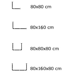 Angular shower curtain frame