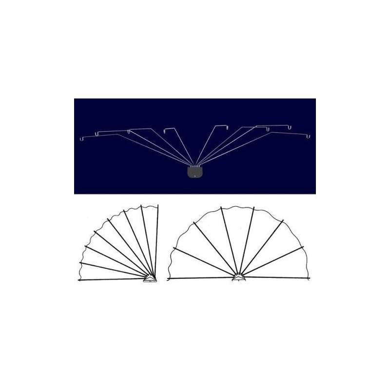 Umbrella shaped shower curtain frame