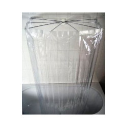 Umbrella shaped shower curtain frame