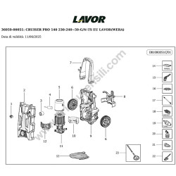 Lavor Pressure Cleaner CRUISER PRO 140 Parts Drawing