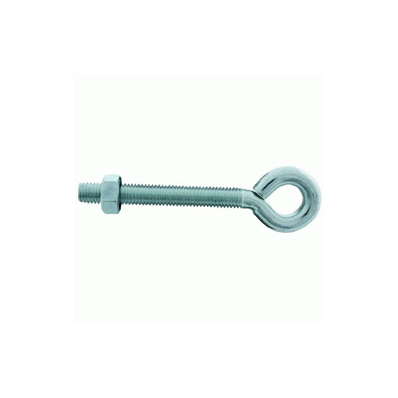 Zincplated screw eyes with hex nut