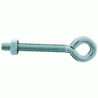 Zincplated screw eyes with hex nut