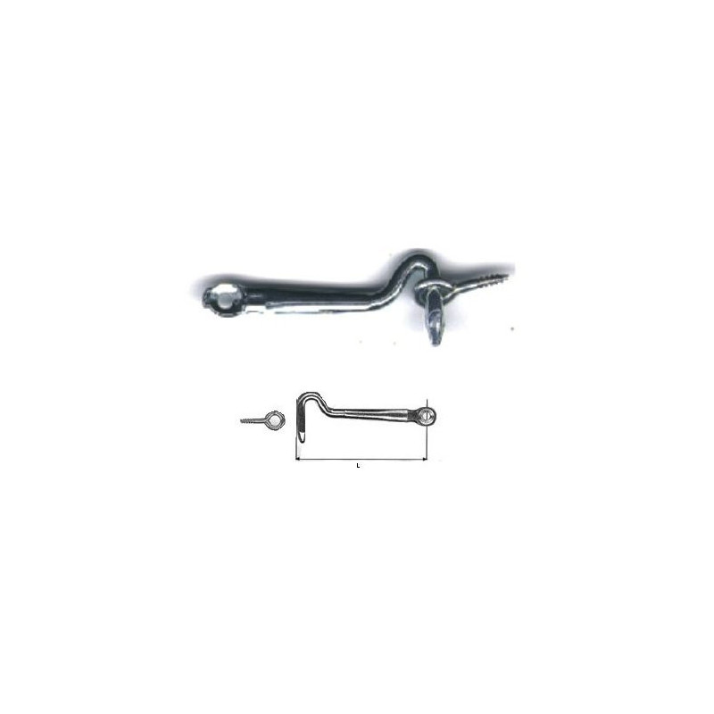 Cabinet hook with eyelet