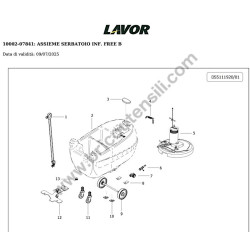 Lavor Lavasciuga Pavimenti L5 50B CBT Esploso Ricambi - 6