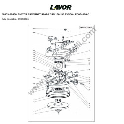 Lavor Floor Sweeper SDM-R 53G Parts Drawing - 1