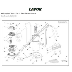 Lavor WINDY 378 PF Parts Drawing