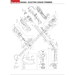 Makita Esploso Ricambi per Tagliabordi UR3502
