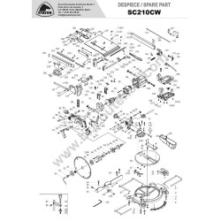 Stayer Mitre Saw SC210CW Spare Parts Drawing