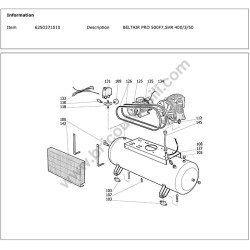 Gruppo Pompante per Compressore a Cinghia A29B BLU