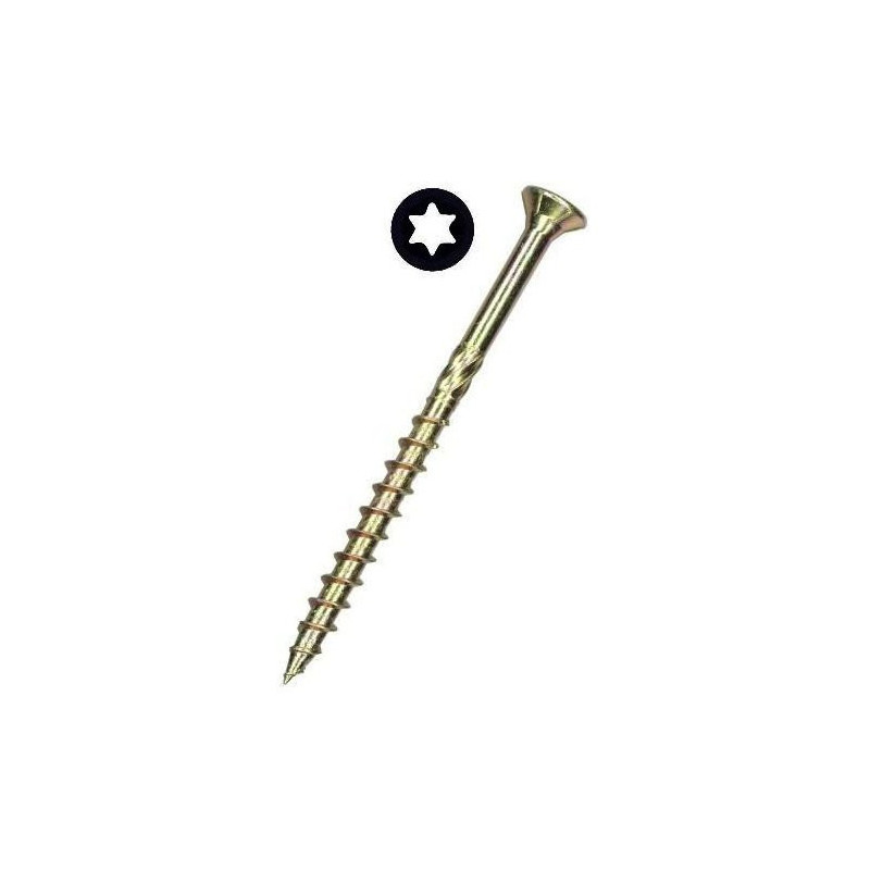 Yellow zincplated screws for gazebo torx head