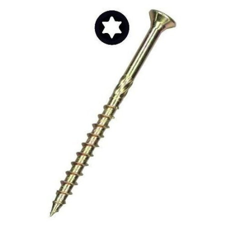 Yellow zincplated screws for gazebo torx head