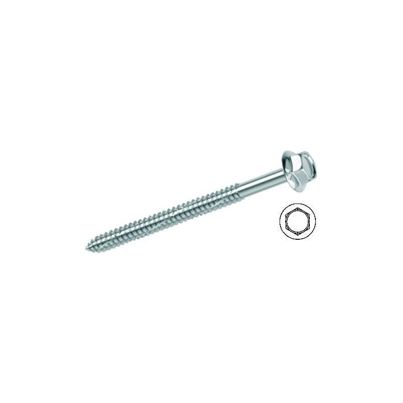 Zincplated selftapping metal screws hex head 6,3 mm tipe Kovervit