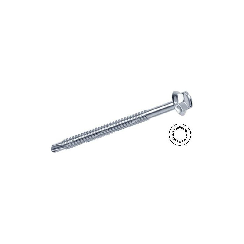 Zincplated Selfpiercing metal screws hex head 6,3 mm tipe Kovervit