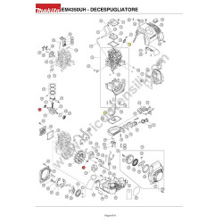 Makita Brusch Cutter EM4350UH Parts Drawing - 2