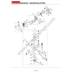Makita Brusch Cutter EM4350UH Parts Drawing - 3