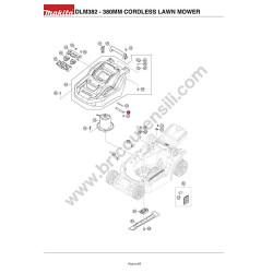 Makita Rasaerba a Batteria DLM382 Esploso Ricambi - 1