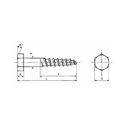 Zincplated Wood screws Hex Head
