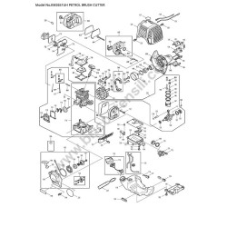 Makita EM2651UH Brushcutter Parts Drawing - 1