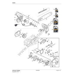 Alpina Chainsaw APR 527 Spare Parts Drawing - 1