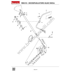 Makita Brusch Cutter RBC415 Parts Drawing