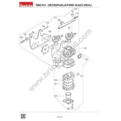 Makita Brusch Cutter RBC415 Parts Drawing - 2