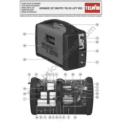 Ricambi Telwin per Saldatrice Inverter Tig Advance 227MV/PFC