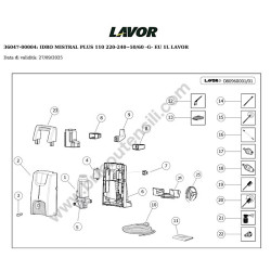 Lavor MISTRAL PLUS 110 Parts Drawing