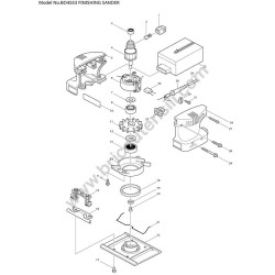 Makita Sander BO4553 Parts Drawing